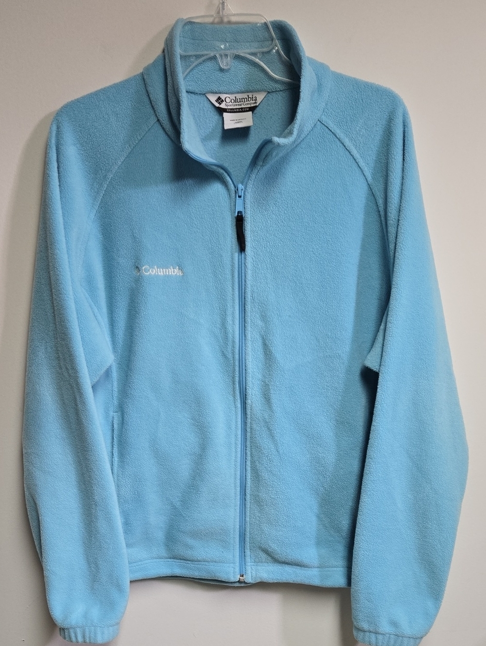 Women's Columbia Light Blue Full-Zip Fleece Jacket X-large
